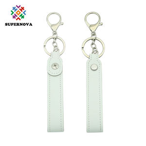 Cordones de cuero personalizados, correas de cuello estampadas a todo Color con Logo personalizado, llavero en blanco con sublimación - Product Image 3