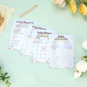 Jeu de bingo personnalisé pour bébé Guess Who Descriptions et souhaits de bébé Cartes pour prix de douche de bébé - Product Image 2