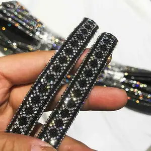 Itens para sapatos, novo cristal de vidro de 15mm, strass, corda, acabamento, acessório de vestuário, brilhante, strass para cadarços de sapato