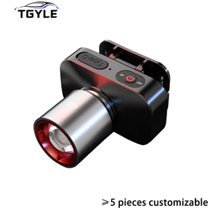 Lampe frontale LED à base G9, étanche, rechargeable, faisceau réglable, indice de protection IP65, portable, en alliage d'aluminium et plastique, pour le camping et la randonnée en extérieur - Product Image 1