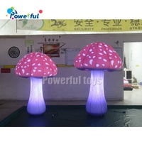 Inflatables faits sur commande extérieurs de champignon de la publicité avec la lumière menée, grands ballons gonflables de champignon