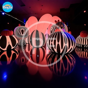 Lễ hội âm nhạc nghệ thuật ánh sáng sự kiện khổng lồ dẫn ánh sáng Inflatable bộ lạc công cộng tác phẩm điêu khắc sọc Inflatable airship dàn nhạc - Product Image 3