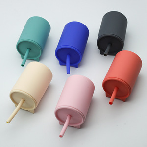 Gobelet à boire en silicone pour enfants, gobelet à paille en silicone de qualité alimentaire, anti-chute, résistant à la chaleur, gobelet d'apprentissage en silicone pour bébé - Product Image 3