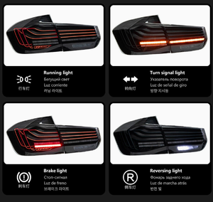 ไฟท้าย LED ใหม่สำหรับรถยนต์ BMW ซีรีส์ 3 รุ่น F30 F35 ปี 2013-2018 LCI ชุดอัพเกรด 12V 36W 6000K พร้อมไฟเลี้ยวและไฟเบรก รับประกัน 1 ปี - Product Image 4