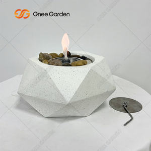 Fosas de fuego pequeñas y bonitas de escritorio para el hogar, decoración única creativa blanca, fogatas de mesa con regalo ecológico - Product Image 1