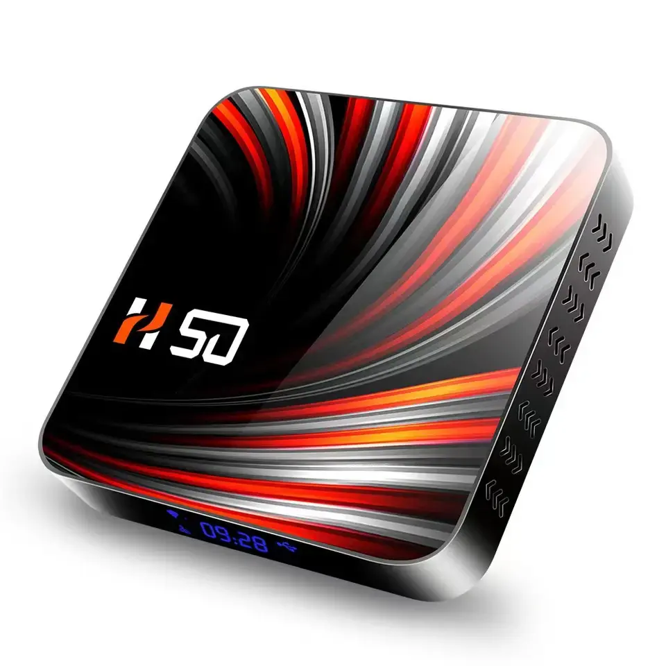H50 안드로이드 10.0 스마트 TV 박스 4GB RAM 32/64GB ROM RK3318 쿼드 코어 2.4G/5.8G WIFI BT4.0 1000M 4K 미디어 플레이어 셋톱 박스