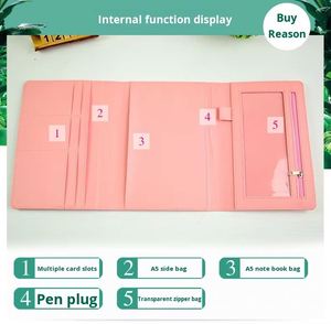 Promotion Trends Multi-Functional Loose-<b>Leaf</b> Stationery Phone Schedule <b>Book</b> Planner Faux Leather Cover Notebook - Product Image 2