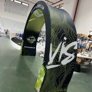 Arco <span class=keywords><strong>de</strong></span> Meta Personalizado <span class=keywords><strong>de</strong></span> Metal para Publicidad, Puertas Impresas Bajo Demanda, Decoración <span class=keywords><strong>de</strong></span> Puertas <span class=keywords><strong>de</strong></span> Tela para Eventos - Product Image 2