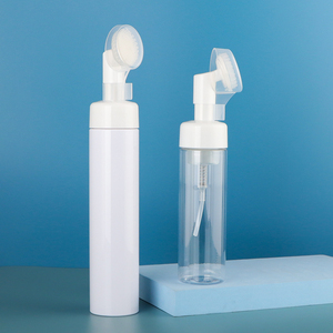 Custom Empty 100/150/200/250Ml <strong>Facewash</strong> Foam Soap Pump Silicone <strong>Brush</strong> Cleanser Facial Wash Foaming Plastic Face Wash Bottle - Product Image 3