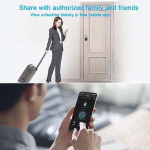 Chống Nước Sinh Trắc Học Thông Minh Ổ Khóa Cho <span class=keywords><strong>Bluetooth</strong></span> Keyless Khóa Vân Tay Ứng Dụng Di Động Cho Phòng Tập Thể Dục Trường Locker Lưu Trữ Gỗ - Product Image 5