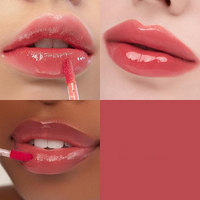 2-en-1 Brillant à lèvres et taches personnalisé imperméable à l'eau Brillant à lèvres à haute teneur en pigments Repulpant et brillant Nouveau maquillage minéral Cosmétiques certifiés MSDS