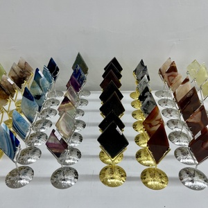 Prix usine <span class=keywords><strong>Dalle</strong></span> de diamant de forme libre de quartz de pierres de cristal naturel de haute qualité pour la décoration - Product Image 2