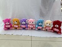 Boneka Beruang XYT Hati Merah Super Lembut, Mainan Boneka Isi Dakron untuk Anak, Pacar, Bordir, Pernikahan, Lapisan UV, Pereda Stres, Isi Kapas PP