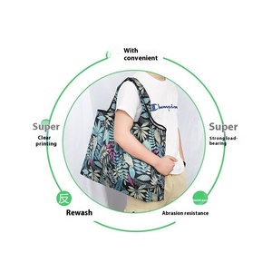 Tùy Chỉnh Xách Tay Có Thể Gập Lại Oxford Vải Lưu Trữ Mua Sắm Túi Giản Dị Túi Xách Cho Du Lịch Dã Ngoại Mua Sắm Môi Trường - Product Image 6