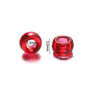 Transparent Large Hole Barrel <b>Beads</b> Mixed Color 3.5mm Hole Acrylic <b>Plastic</b> For Jewelry Making DIY Handmade Beading Materials - Product Image 5
