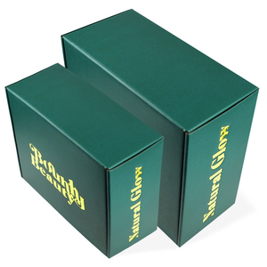 Boîte de papier cosmétique en carton ondulé vert, emballage cadeau, fabrication personnalisée - Product Image 4