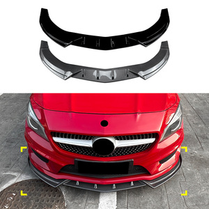 Amp-Z Front Bumper Lip Splitter Carbon Fiber Texture Matte Finish For Mercedes-Benz CLA-Class C117 Early 2013-2015 AMG - Product Image 1
