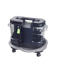 Nettoyeur de tapis portable haute pression le plus vendu pour usage domestique, avec réservoir d'eau en plastique et machine à roulettes