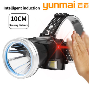 Linterna frontal LED recargable con batería, luz blanca, 9 cm x 7,8 cm, con indicador de energía, para uso en exteriores - Product Image 2