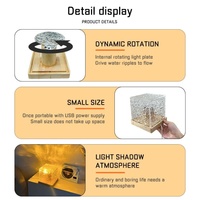 Projecteur de Lumière Vagues Océaniques et Aurores Boréales avec Télécommande, Lampe d'Ambiance Cube d'Eau à 16 Couleurs pour Chambre