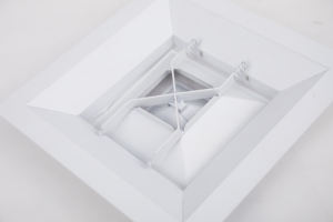 HVAC điều hòa không khí vuông không khí lưới khuếch tán kim loại phẳng hình nón mảng bám 4 cách trần vuông khuếch tán - Product Image 5
