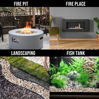 Verre brisé réfléchissant de haute qualité, couleurs mélangées, écologique, pour foyer, décoration paysagère, jardin, cuisson extérieure