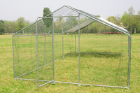 Nouveau poulailler extérieur multifonctionnel en acier galvanisé de type A 6*3*2m avec couverture imperméable, fourni directement par l'usine