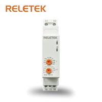 RELETEK Mini Module de temporisation relais blanc 50/60HZ AC/DC12-240V temporisation réglable haute puissance 20A pour industriel domestique