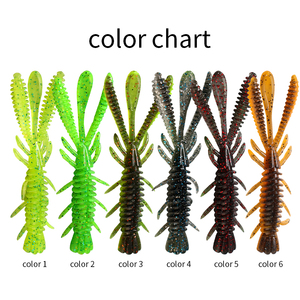 Leurre souple artificiel en TPE pour pêche en lac d'eau douce, 6 couleurs, 50mm 70mm, leurre insecte en plastique souple pour Sunfish et Perche - Product Image 5