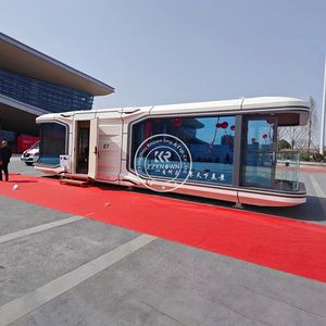 Maison flottante en aluminium de conception nouvelle 2025, ponton, maison flottante à vendre, capsule spatiale - Product Image 2