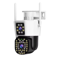 Caméra de sécurité extérieure sans fil Yoosee App Jortan CCTV à double objectif, solaire, WiFi, 4MP, vision nocturne, micro intégré, audio bidirectionnel