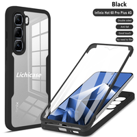 Accessoires de téléphone Lichicase pour Infinix Hot 60 60i 60 Pro 60 Pro Plus couverture rigide en acrylique transparent avec protecteur d'écran
