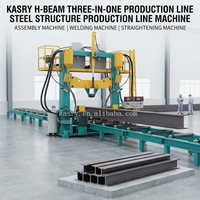 Ligne de production automatique Ksary pour la fabrication de poutres en H : Machine intelligente CNC d'assemblage, de soudage et de redressage