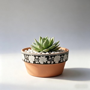 Pots de fleurs en céramique peints à la main en gros avec trou de drainage, jardinières en terre cuite respirantes pour plantes succulentes, pour l'intérieur et l'extérieur - Product Image 1
