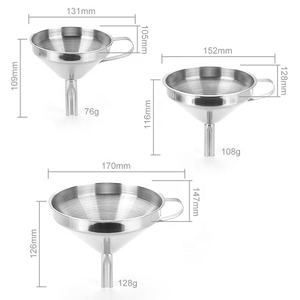 Alta Qualidade 304 Aço Inoxidável Vinho Filtro Hopper Metal Oil Separando Funil para Cozinha e Bar Uso - Product Image 4