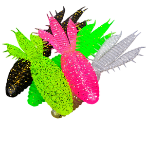 Leurre souple <span class=keywords><strong>le</strong></span> plus vendu, 9 cm, 5 g, en forme de ver à trois queues et feuilles plates, 8 pièces par sachet, 5 couleurs, <span class=keywords><strong>pour</strong></span> la pêche en eau douce (bar, brochet, carpe), sans hameçons - Product Image 5