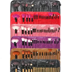 24 Pcs Moda Personalizado Handle madeira Make Up Brush Private Label Arbustos Cosméticos Maquiagem Brush Set