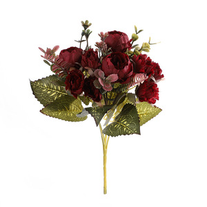 Fleurs artificielles en soie de pivoine, bouquet moderne respectueux de l'environnement pour la maison, les mariages, la fête des mères et la décoration de Noël - Product Image 5
