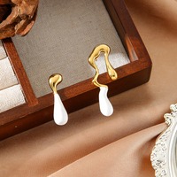 Roestvrij staal verguld emaille mode-oorknopjes voor dames jubileum kerstcadeau sieraden