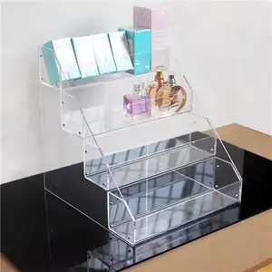 Factory Custom Transparent Acrylic Cosmetics Storage Display Perfume Cosmetic Jewelry Display Stand