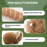 Support en fibre de coco minimaliste et écologique pour plantes d'intérieur, idéal pour la maison et le bureau