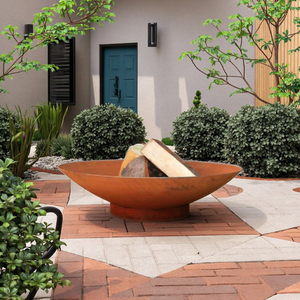 Brasero Portátil Moderno Grande de Acero Corten Marca YIJIE para Leña, para Fiestas al Aire Libre - Product Image 4