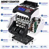 Compteur de billets LCD 03E, machine de comptage de monnaie avec mode de comptage intelligent AUTO BATCH ADD pour banques, commerces de détail et supermarchés