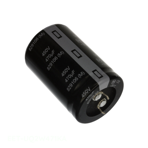 Condensateur à montage en circuit imprimé (CAP) en aluminium, 470 µF, 20 %, 450 V, SNAP TH, 470 µF, EET-UQ2W471KA - Product Image 1