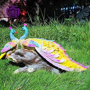 Customized Ip65 3d Peacock Shaped <b>Led</b> Garden <b>Light</b> Transparent Resin Fiberglass Material For Outdoor Wedding Motif <b>Lights</b> - Product Image 2