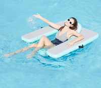 Aufblasbares schwimmendes Stuhl-Tisch-Set – Wasser-Lounge-Möbel für Pool, See und Strandparty
