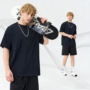 Camisetas de Hombre de Alta Calidad, 100% Algodón, Transpirables, de Color Sólido, Estilo Hip Hop, 220 Gramos, Corte Regular, Cuello Redondo, Manga Corta, Casual, para Uso Diario - Product Image 4