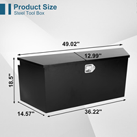 Boîte à outils pour camion Altertool OEM, noire, robuste, en aluminium, moderne, étanche, personnalisée, vide, avec serrure