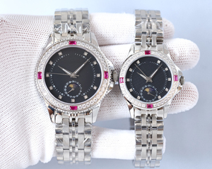 Última Serie Clásica - Encaja Perfectamente y se Entrega Directamente a la Persona Correcta. Reloj Mecánico de Pareja con Fase Lunar - Product Image 3