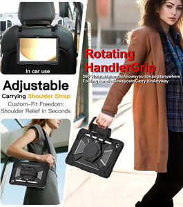 Venta al por Mayor B2B, Funda Resistente Negra a Prueba de Caídas 360 °   Funda Giratoria para Tablet con Correa de Mano para Samsung Galaxy Tab A9+/A11+ de 11 Pulgadas - Product Image 5
